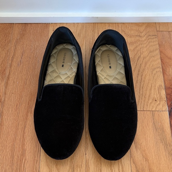 Birdies Shoes - Birdies The Starling Black Velvet Women’s Loafers